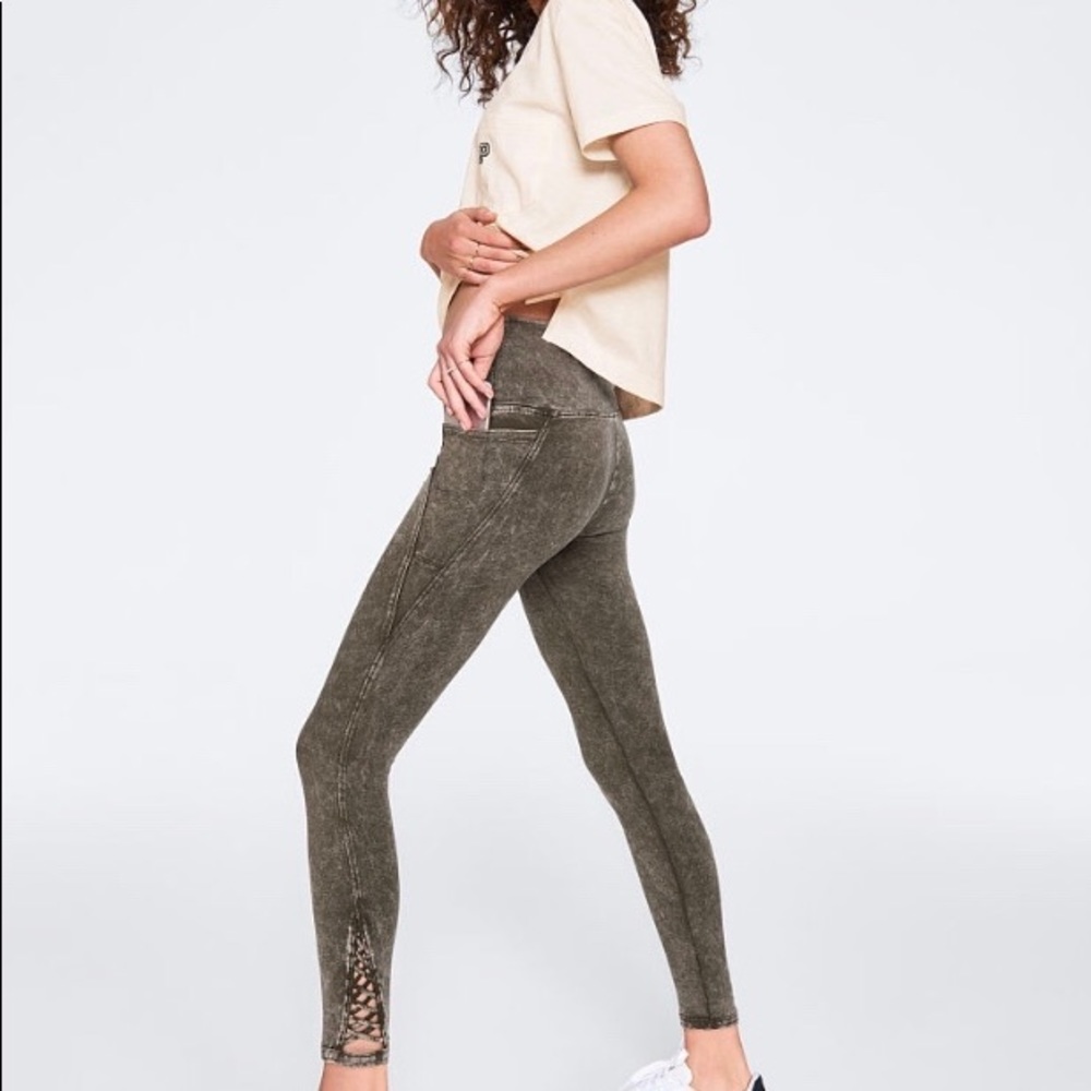 Vs PINK High Waist Strappy 7/8 Ankle Leggings